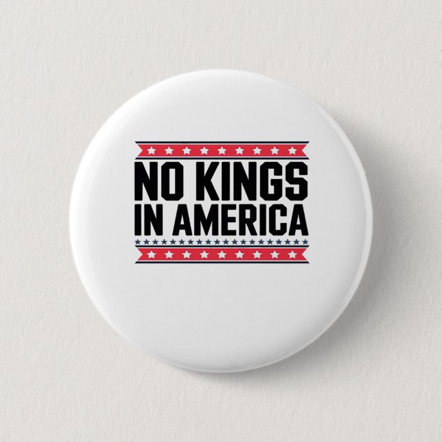 No Kings In America USA Minimal Clean Button (Vorderseite)
