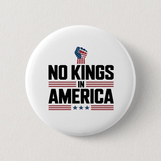 No Kings In America USA Retro Classic Button (Vorderseite)