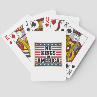 No Kings In America USA Vintage Graphic Spielkarten