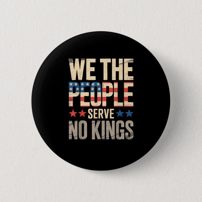 No Kings In America We The People Button (Vorderseite)