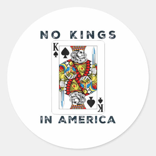 No Kings In America We The People Creative Style Runder Aufkleber (Vorderseite)