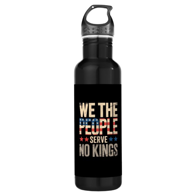 No Kings In America We The People Edelstahlflasche (Vorderseite)