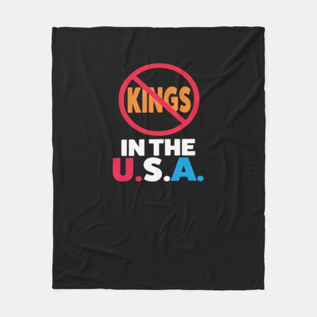 No Kings In The USA Fleecedecke (Vorderseite)