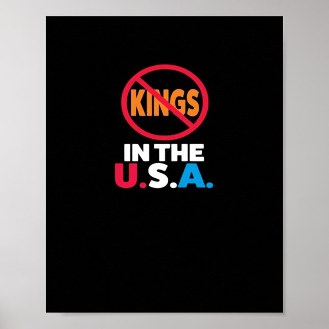No Kings In The USA Poster (Vorne)