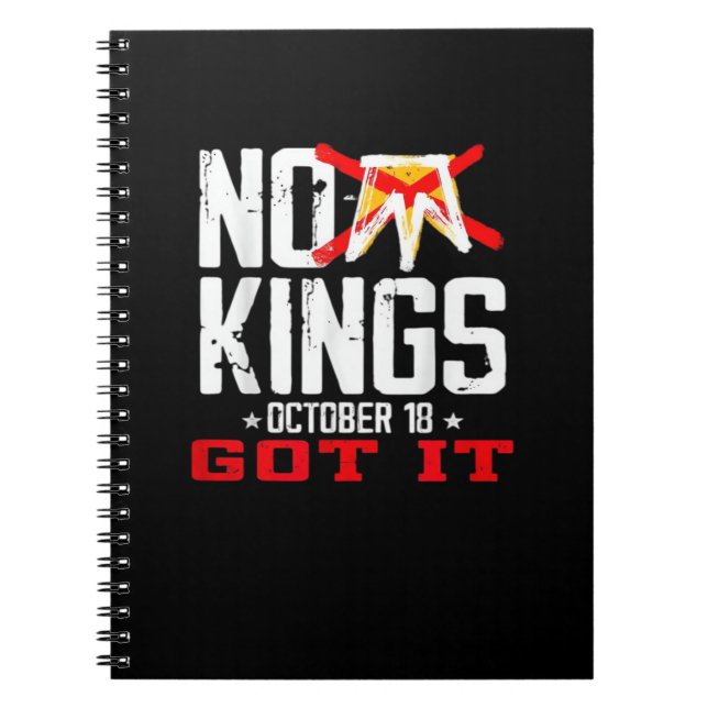 No Kings It Classic Minimal Design Notizblock (Vorderseite)