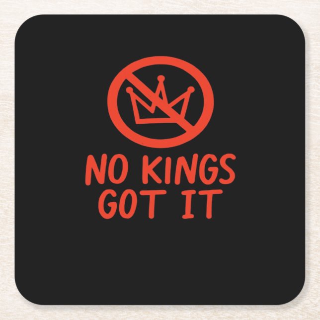 No Kings It Patriotic Style Rechteckiger Pappuntersetzer (Vorderseite)