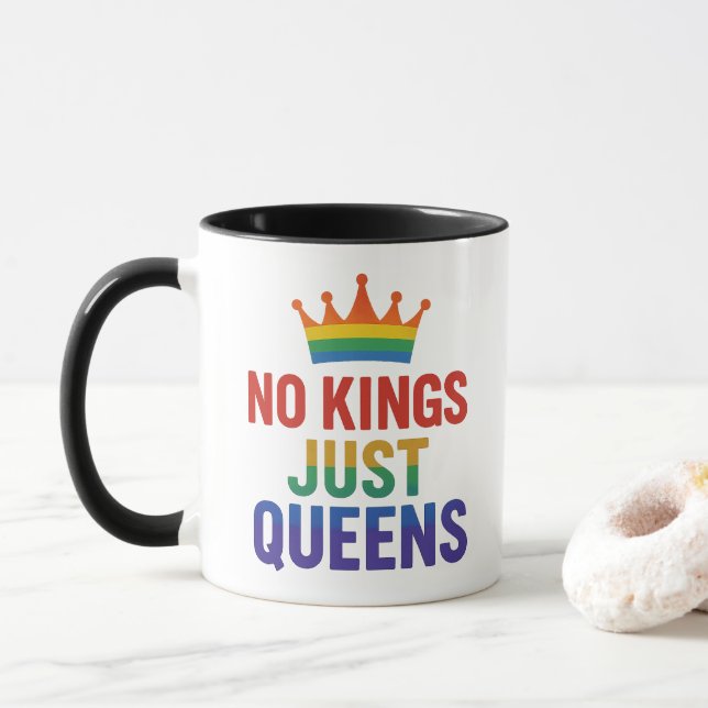 No Kings Just Queens Mug Tasse (Mit Donut)
