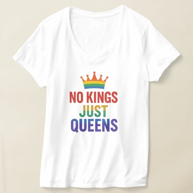 No Kings Just Queens Pride, Pro-Women V-neck Tee (Ablage )