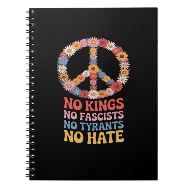 No Kings No Fascists No Tyrants No Hate Notizblock (Vorderseite)