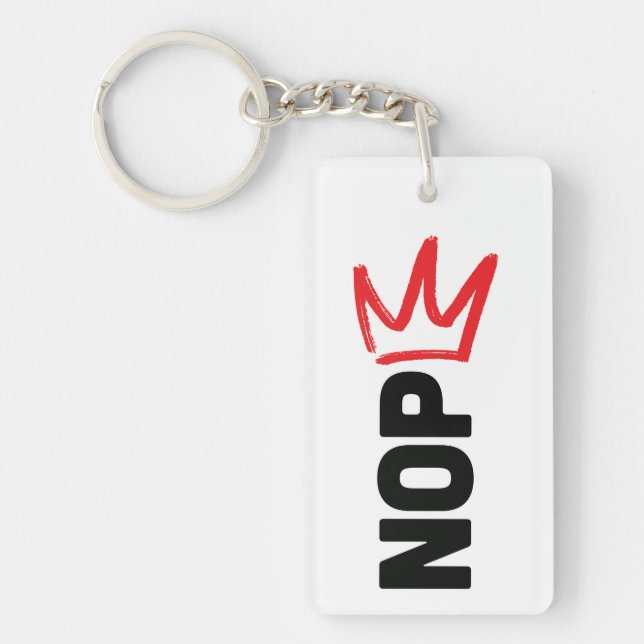 No Kings NOPE Keychain Schlüsselanhänger (Vorderseite)