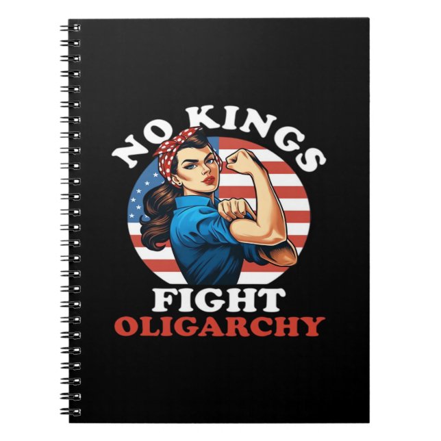 No Kings Oligarchy Retro Classic Notizblock (Vorderseite)