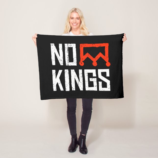 No Kings Protest Sign Fleecedecke (Beispiel)