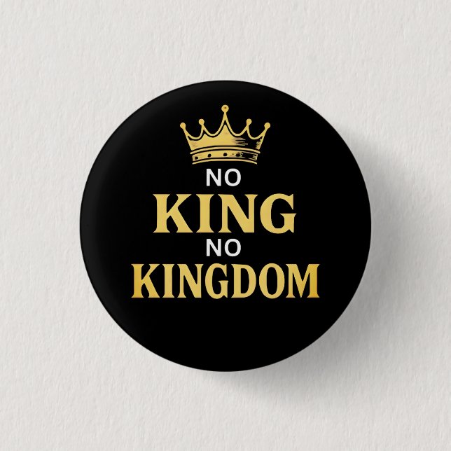 No Kings Protest Sign Vertical 2025 Button (Vorderseite)