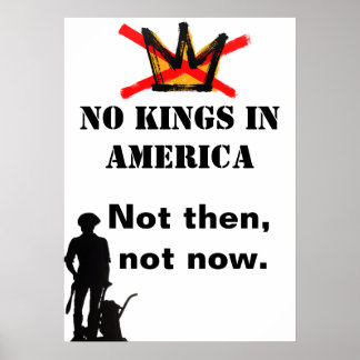 No Kings Protestplakat - Damals nicht, jetzt nicht Poster