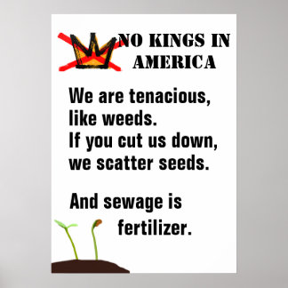 No Kings Protestplakat - Wir sind wie Unkraut - II Poster