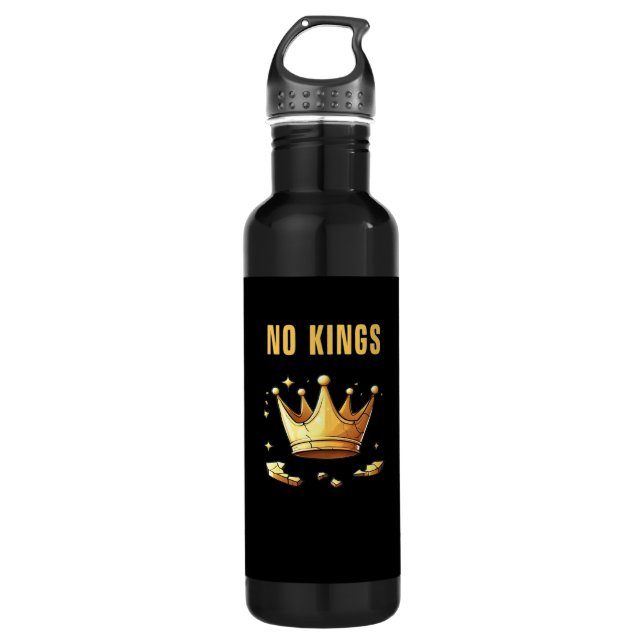 No Kings. Simple Yet Impactful Visual Of A Destroy Edelstahlflasche (Vorderseite)