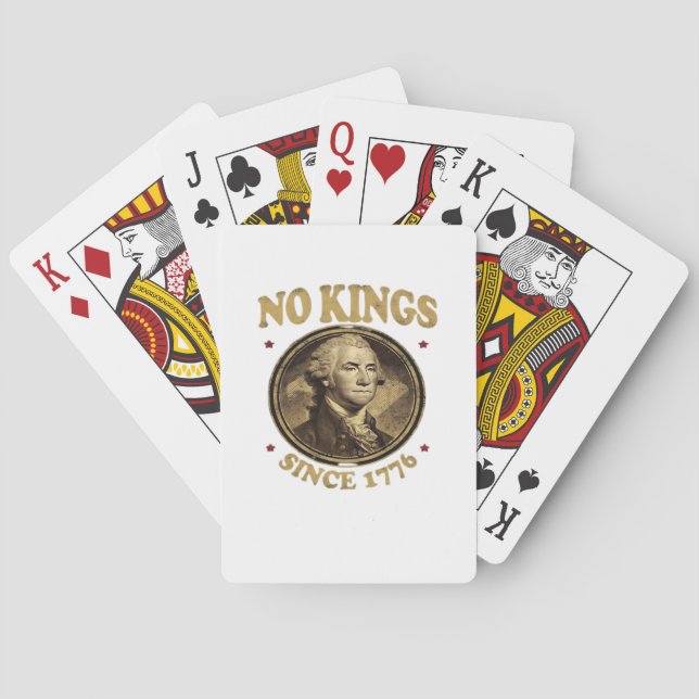 No Kings Since 1776 Klassiker Spielkarten (Rückseite)
