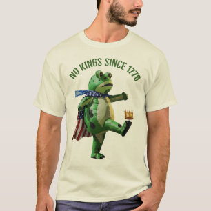 No Kings Since 1776 Portland Frosch   Trittende Kr T-Shirt