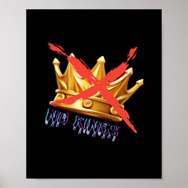 No Kings Trendy Design Poster (Vorne)
