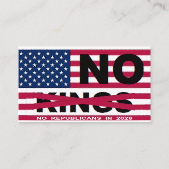 NO KINGS TREUEKARTE (Vorderseite)