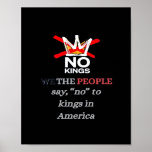 No Kings We the People Freedom Klassischer Stil Poster