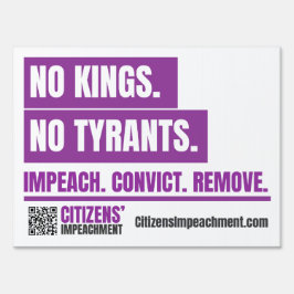 No Kings Yard Sign Gartenschild