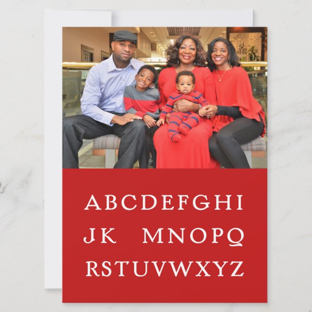 "No L" "Flat Christmas Card" Feiertagskarte (Vorderseite)