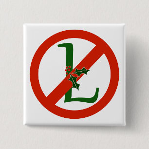 NO-, L Weihnachten-Quadrat-Weihnachtsknopf Button