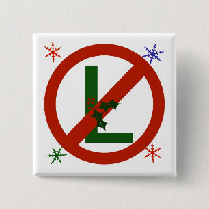 NO-, L Weihnachten-Quadrat-Weihnachtsknopf Button