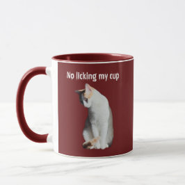 No Licking My Cup Funny Cat Mug Tasse