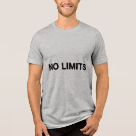 NO LIMITS – Expressive Caps Lock Typo T-Shirt Tri-Blend Shirt