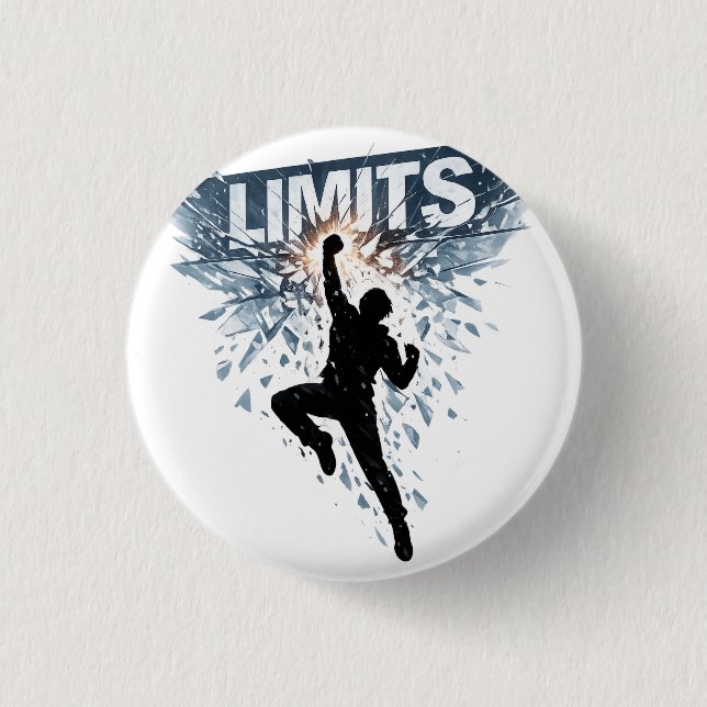 No Limits Motivation Design  Button (Vorderseite)