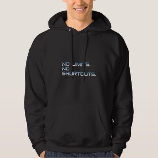 No Limits No Shortcuts Blue Gradient Motivation Hoodie