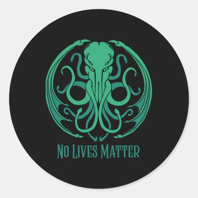 No Lives Cthulhu Sticker (Vorderseite)