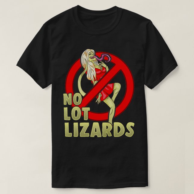 No Lot Lizards Mens Truck Driver Vater Trucker Fun T-Shirt (Design vorne)