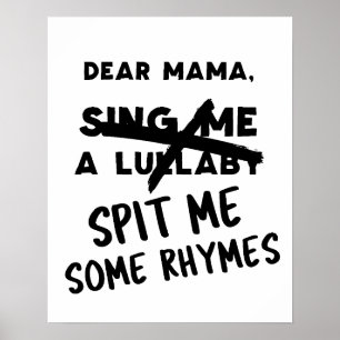 No Lullaby's Hip Hop Wandkunstposter Poster