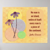 No Man An Island - John Donne Zitat drucken