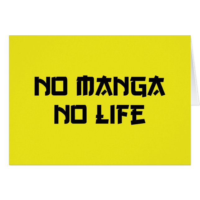 NO MANGA NO LIFE CARD (Vorderseite (Horizontal))