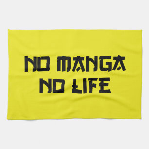 NO MANGA NO LIFE GESCHIRRTUCH