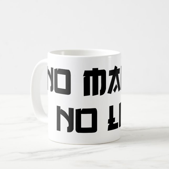 NO MANGA NO LIFE KAFFEETASSE (Vorderseite Links)