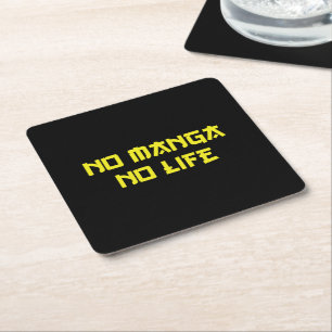 NO MANGA NO LIFE RECHTECKIGER PAPPUNTERSETZER