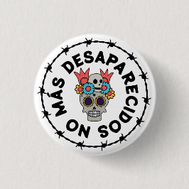 No Más Desaparecidos (skull) Button
