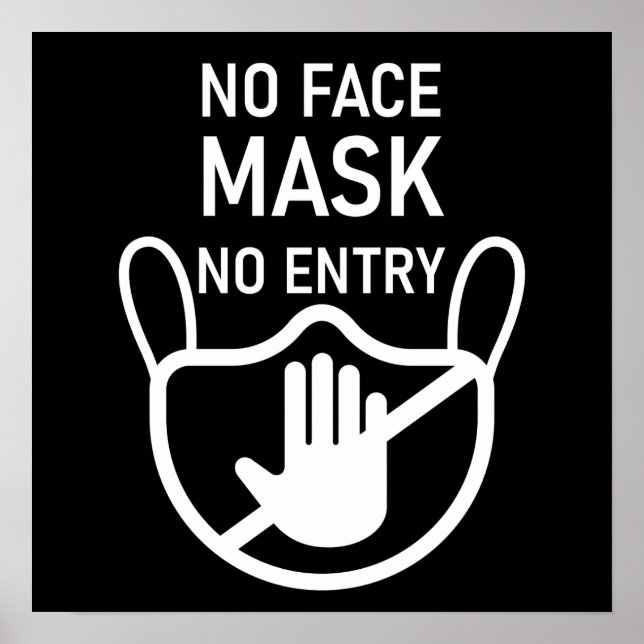 No Masque No Entry Poster (Devant)