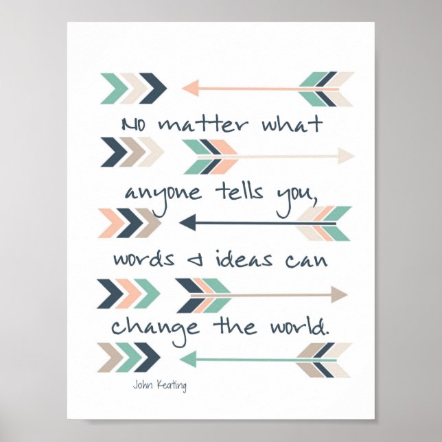 "No Matter What Anyone Tells You, Words & ..." Poster (Vorne)