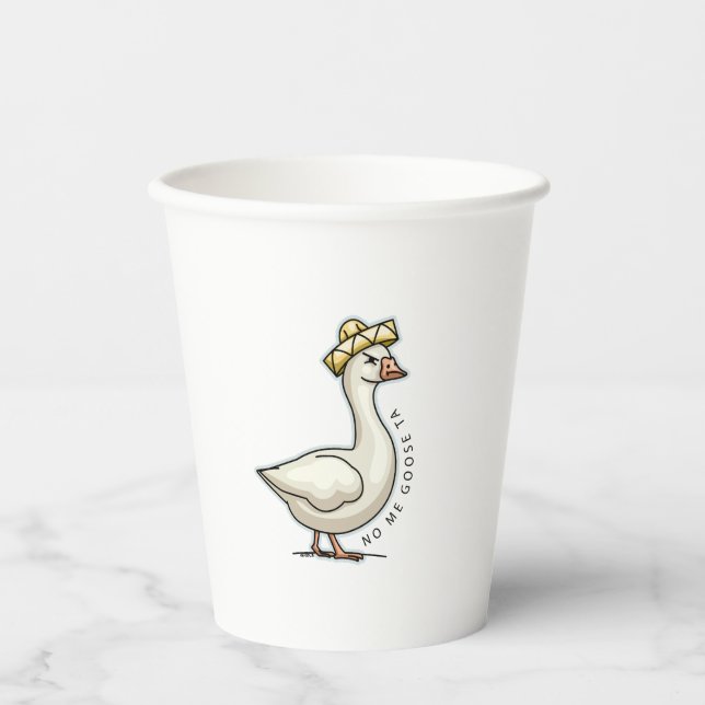 No Me Goose Ta (No Me Gusta) Pappbecher (Vorderseite)