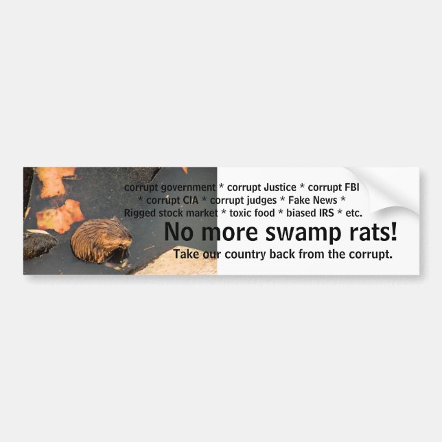 No more Swamp Ratten Autoaufkleber (Vorne)