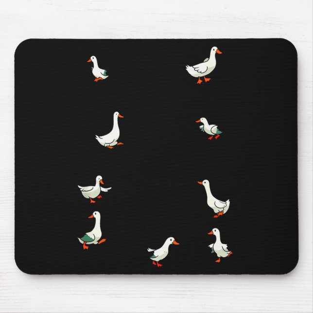 No My Ducks Are Certainly Not In A Row Funny Duck  Mousepad (Vorne)
