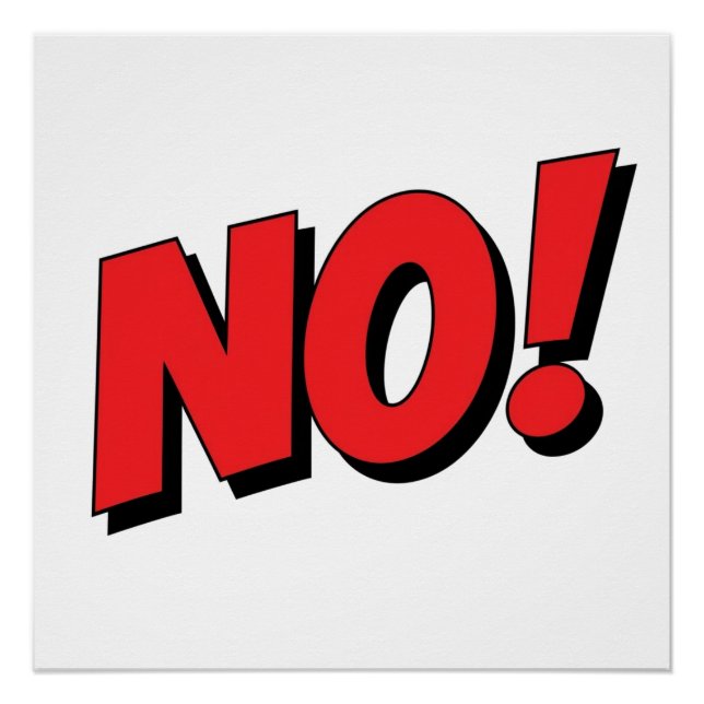 NO! Not Gonna Happen! Poster (Vorderseite)