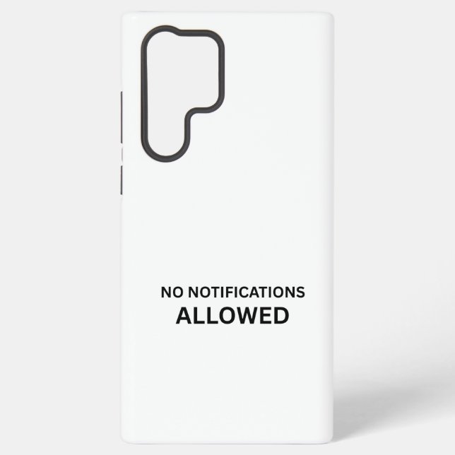 No Notifications Allowed Minimalist Technical Samsung Galaxy Hülle (Rückseite)