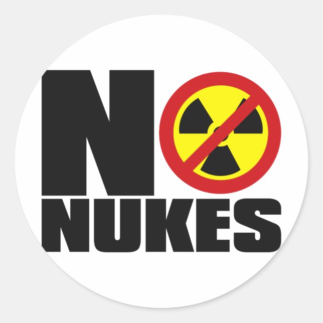 NO_NUKES RUNDER AUFKLEBER (Vorderseite)